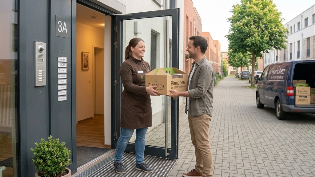 Zwei Frauen sitzen bei Café und Kuchen an einem Tisch