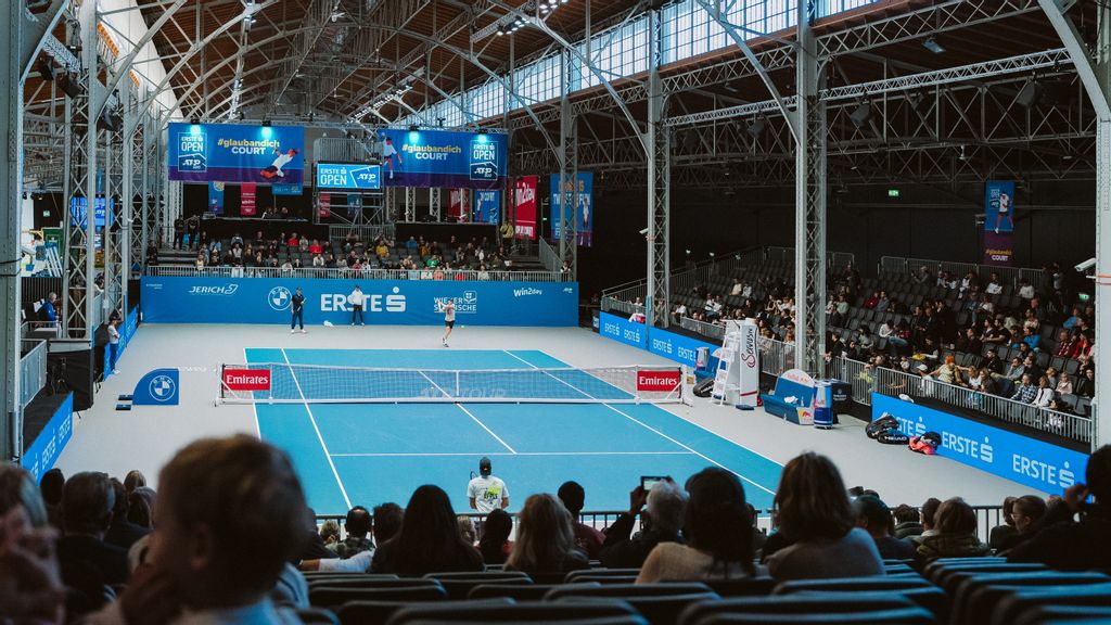 Spieler bei einem Tennis Match bei der Erste Bank Open