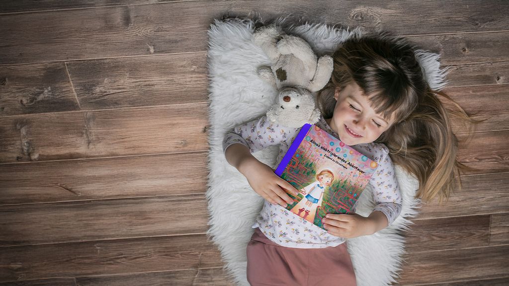 Mädchen liest in einem Buch