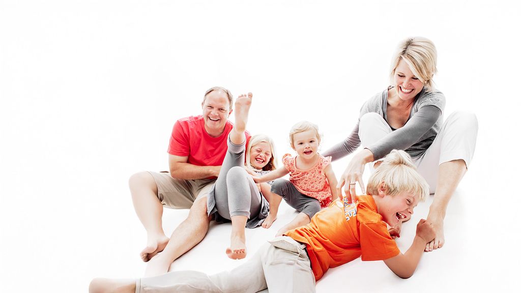 Familien Shooting mit fünf Familienmitgliedern