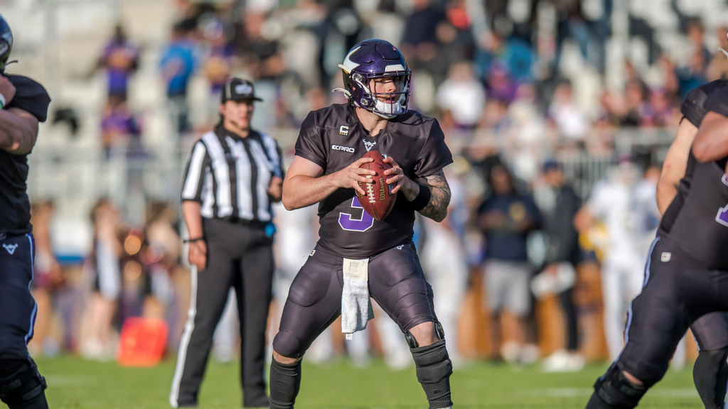 Footballspieler bei einem Spiel im Stadion