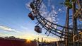 Wiener Riesenrad im Prater bei Sonnenaufgang