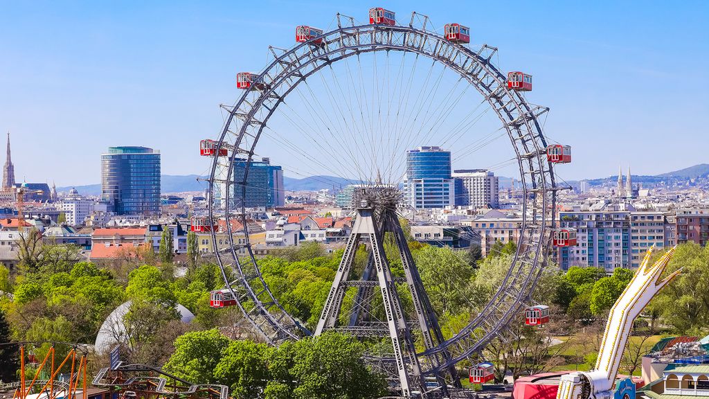 Prater-Panorama mit dem Riesenrad