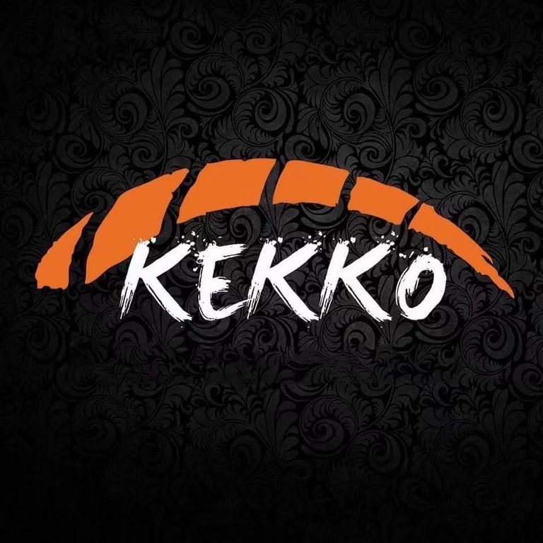 Kekko Sushi Logo mit Lachs Illustration