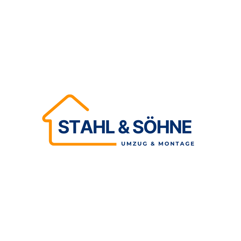 Logo Stahl & Söhne mit Symbol eines Hauses in Orange